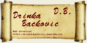 Drinka Backović vizit kartica
